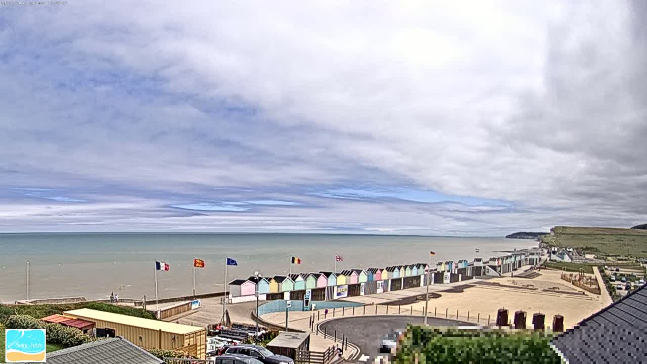 (Seine-Maritime), Saint-Aubin-sur-Mer Coast Live Cam - Dieppe, Seine-Maritime, Normandie, France
