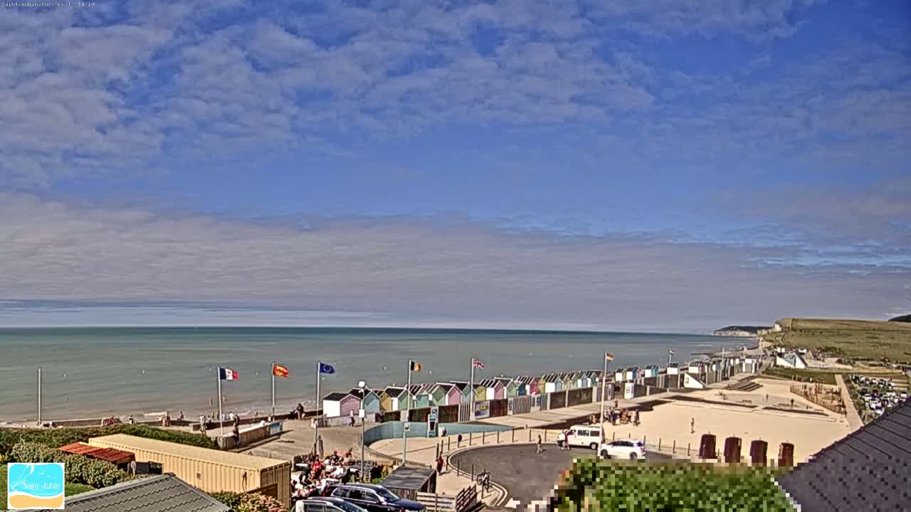 (Seine-Maritime), Saint-Aubin-sur-Mer Coast Live Cam - Dieppe, Seine-Maritime, Normandie, France