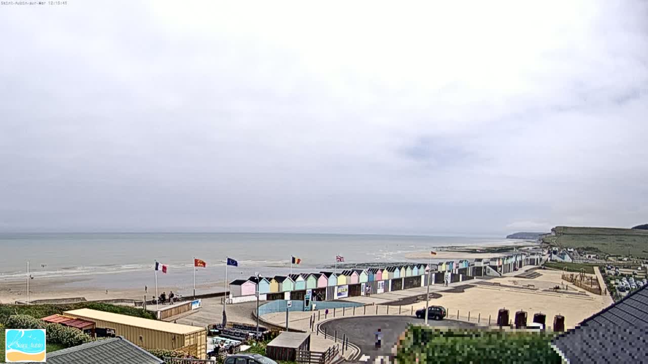 (Seine-Maritime), Saint-Aubin-sur-Mer Coast Live Cam - Dieppe, Seine-Maritime, Normandie, France