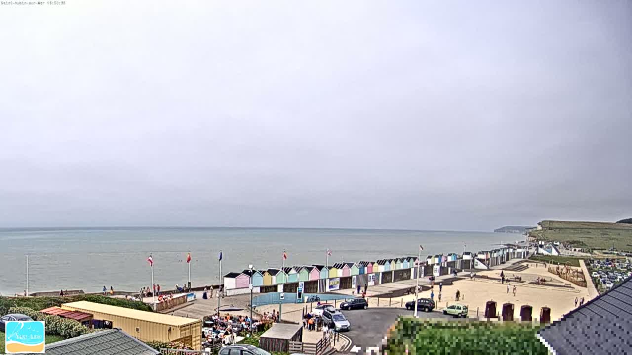 (Seine-Maritime), Saint-Aubin-sur-Mer Coast Live Cam - Dieppe, Seine-Maritime, Normandie, France