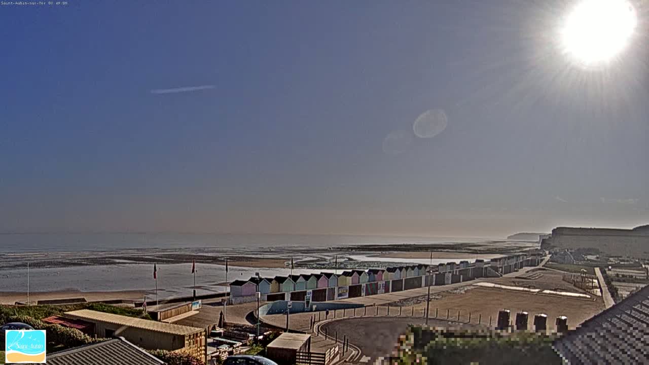 (Seine-Maritime), Saint-Aubin-sur-Mer Coast Live Cam - Dieppe, Seine-Maritime, Normandie, France