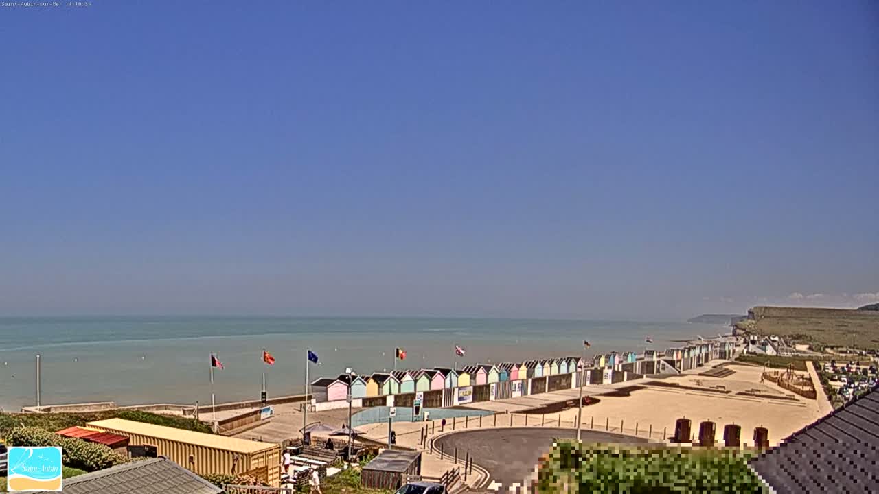 (Seine-Maritime), Saint-Aubin-sur-Mer Coast Live Cam - Dieppe, Seine-Maritime, Normandie, France