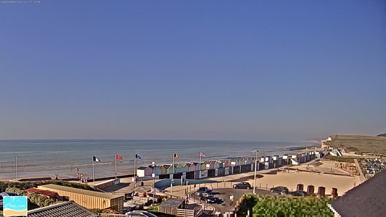 (Seine-Maritime), Saint-Aubin-sur-Mer Coast Live Cam - Dieppe, Seine-Maritime, Normandie, France