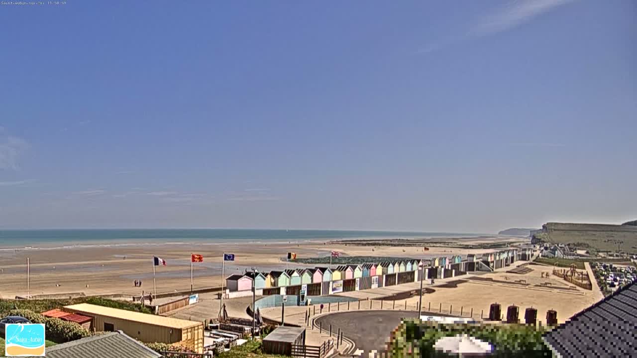 (Seine-Maritime), Saint-Aubin-sur-Mer Coast Live Cam - Dieppe, Seine-Maritime, Normandie, France