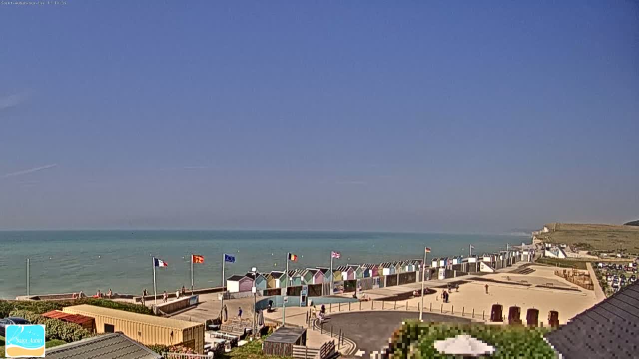 (Seine-Maritime), Saint-Aubin-sur-Mer Coast Live Cam - Dieppe, Seine-Maritime, Normandie, France