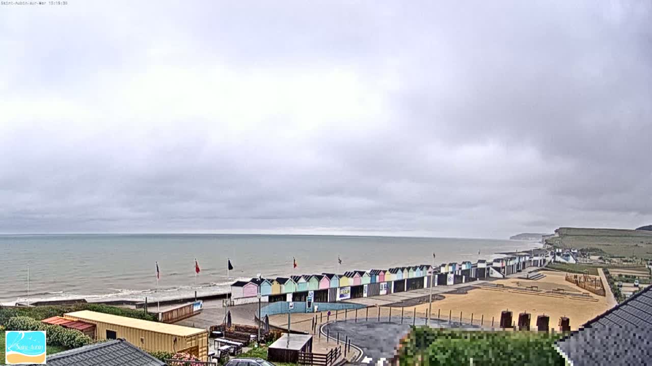 (Seine-Maritime), Saint-Aubin-sur-Mer Coast Live Cam - Dieppe, Seine-Maritime, Normandie, France