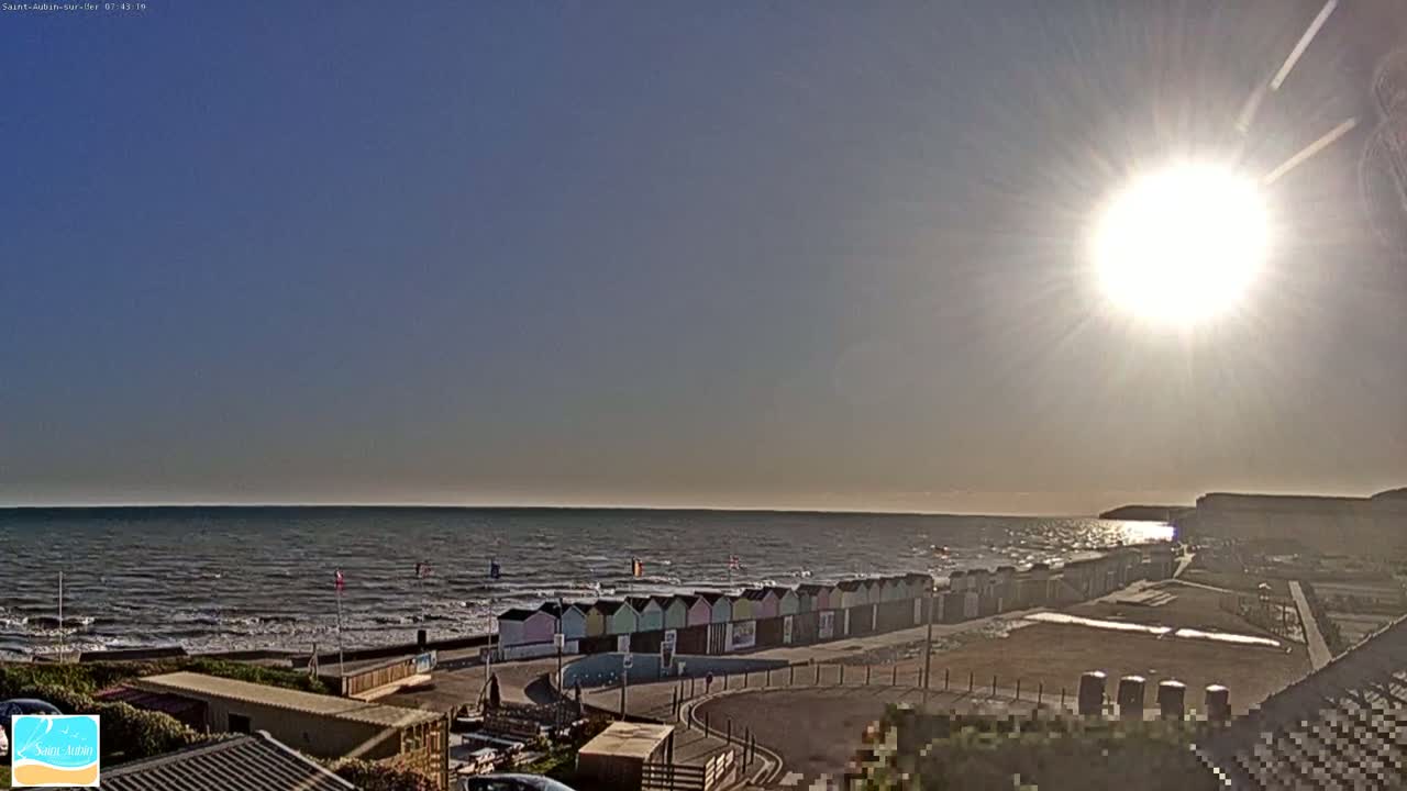 (Seine-Maritime), Saint-Aubin-sur-Mer Coast Live Cam - Dieppe, Seine-Maritime, Normandie, France