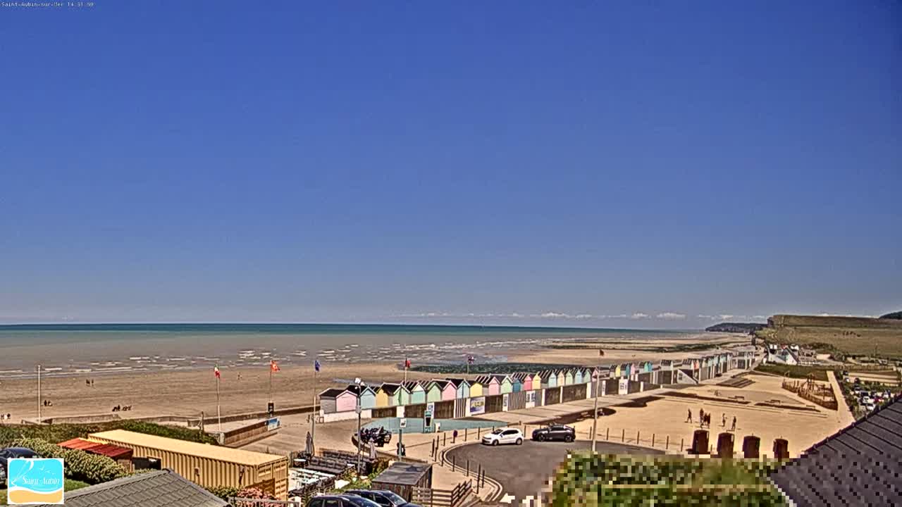 (Seine-Maritime), Saint-Aubin-sur-Mer Coast Live Cam - Dieppe, Seine-Maritime, Normandie, France