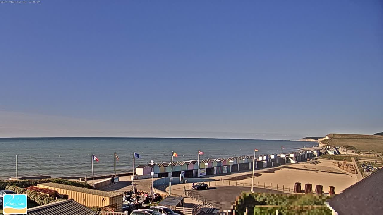 (Seine-Maritime), Saint-Aubin-sur-Mer Coast Live Cam - Dieppe, Seine-Maritime, Normandie, France