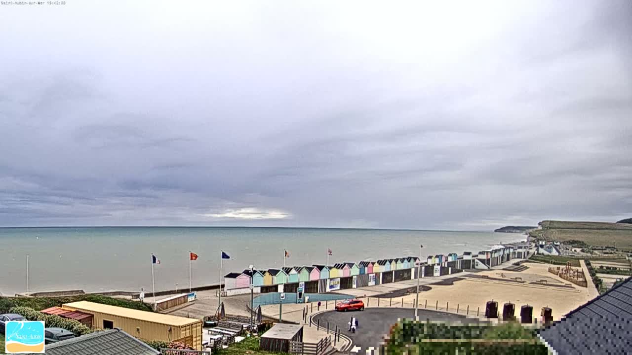 (Seine-Maritime), Saint-Aubin-sur-Mer Coast Live Cam - Dieppe, Seine-Maritime, Normandie, France