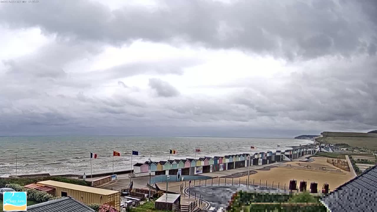 (Seine-Maritime), Saint-Aubin-sur-Mer Coast Live Cam - Dieppe, Seine-Maritime, Normandie, France