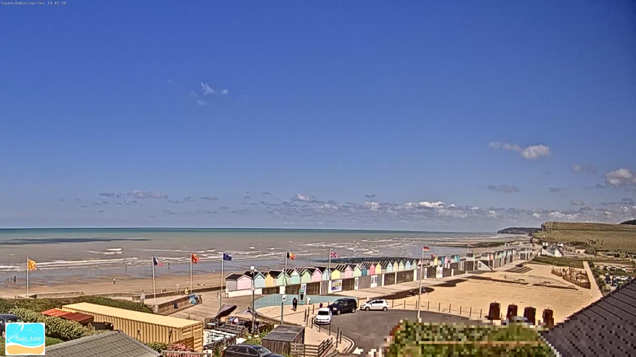 (Seine-Maritime), Saint-Aubin-sur-Mer Coast Live Cam - Dieppe, Seine-Maritime, Normandie, France