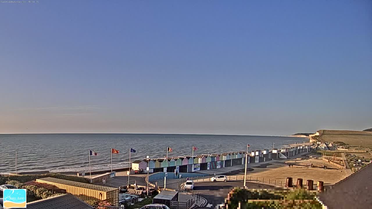 (Seine-Maritime), Saint-Aubin-sur-Mer Coast Live Cam - Dieppe, Seine-Maritime, Normandie, France