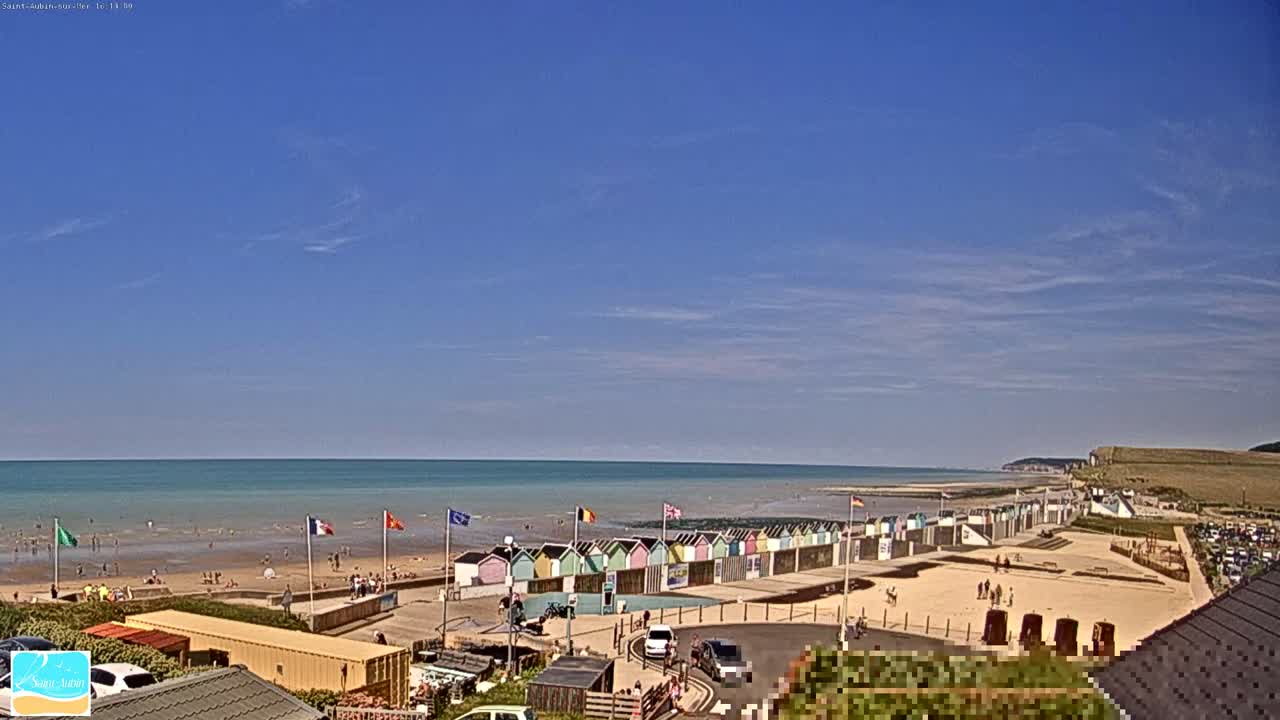 (Seine-Maritime), Saint-Aubin-sur-Mer Coast Live Cam - Dieppe, Seine-Maritime, Normandie, France