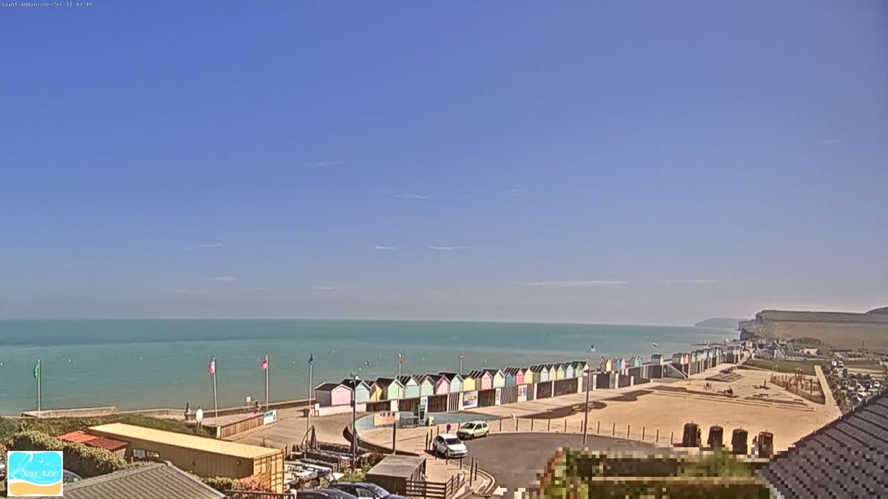 (Seine-Maritime), Saint-Aubin-sur-Mer Coast Live Cam - Dieppe, Seine-Maritime, Normandie, France