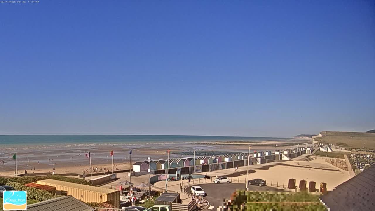 (Seine-Maritime), Saint-Aubin-sur-Mer Coast Live Cam - Dieppe, Seine-Maritime, Normandie, France