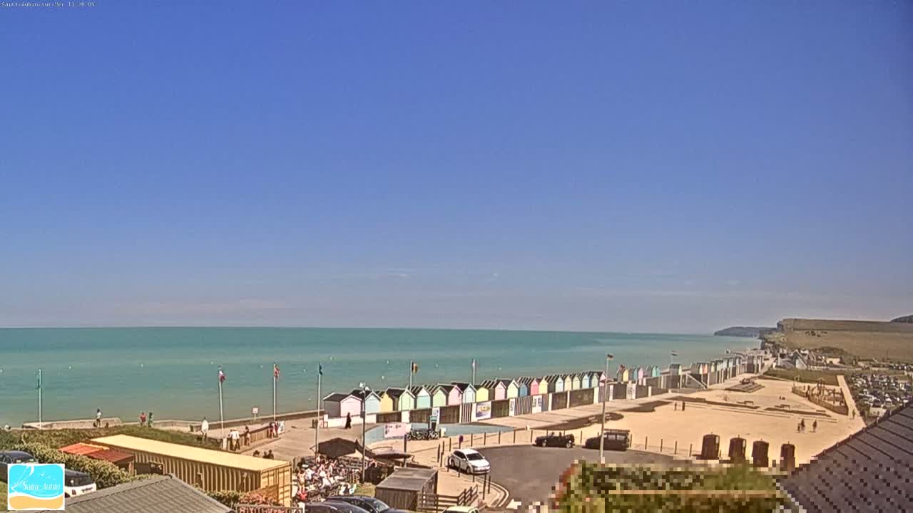 (Seine-Maritime), Saint-Aubin-sur-Mer Coast Live Cam - Dieppe, Seine-Maritime, Normandie, France