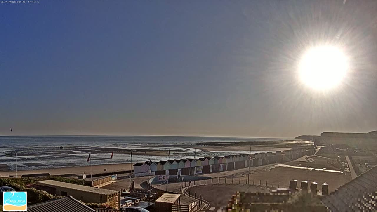 (Seine-Maritime), Saint-Aubin-sur-Mer Coast Live Cam - Dieppe, Seine-Maritime, Normandie, France