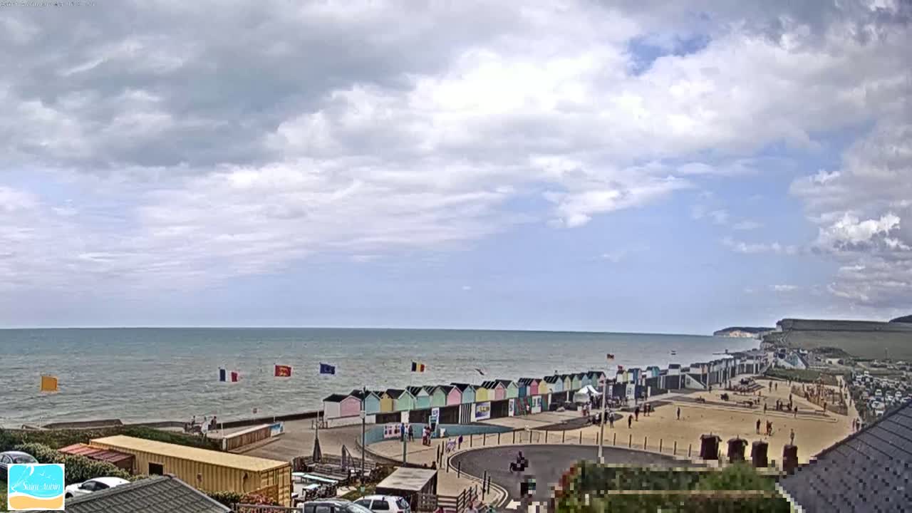 (Seine-Maritime), Saint-Aubin-sur-Mer Coast Live Cam - Dieppe, Seine-Maritime, Normandie, France