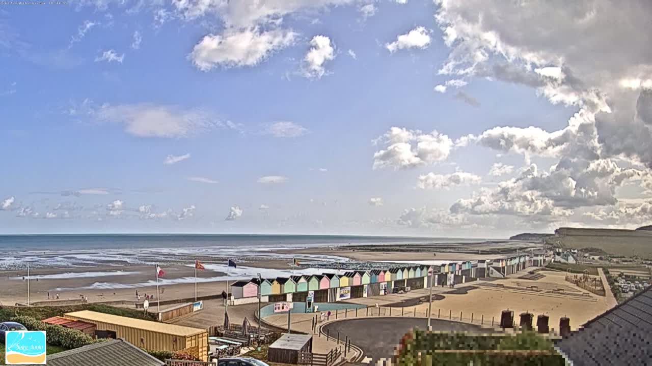 (Seine-Maritime), Saint-Aubin-sur-Mer Coast Live Cam - Dieppe, Seine-Maritime, Normandie, France