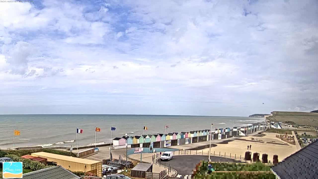 (Seine-Maritime), Saint-Aubin-sur-Mer Coast Live Cam - Dieppe, Seine-Maritime, Normandie, France