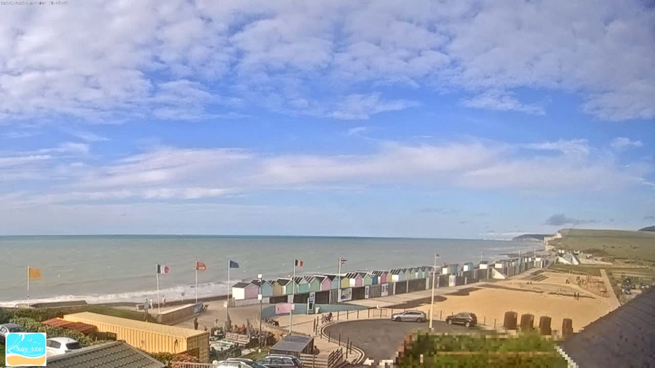 (Seine-Maritime), Saint-Aubin-sur-Mer Coast Live Cam - Dieppe, Seine-Maritime, Normandie, France