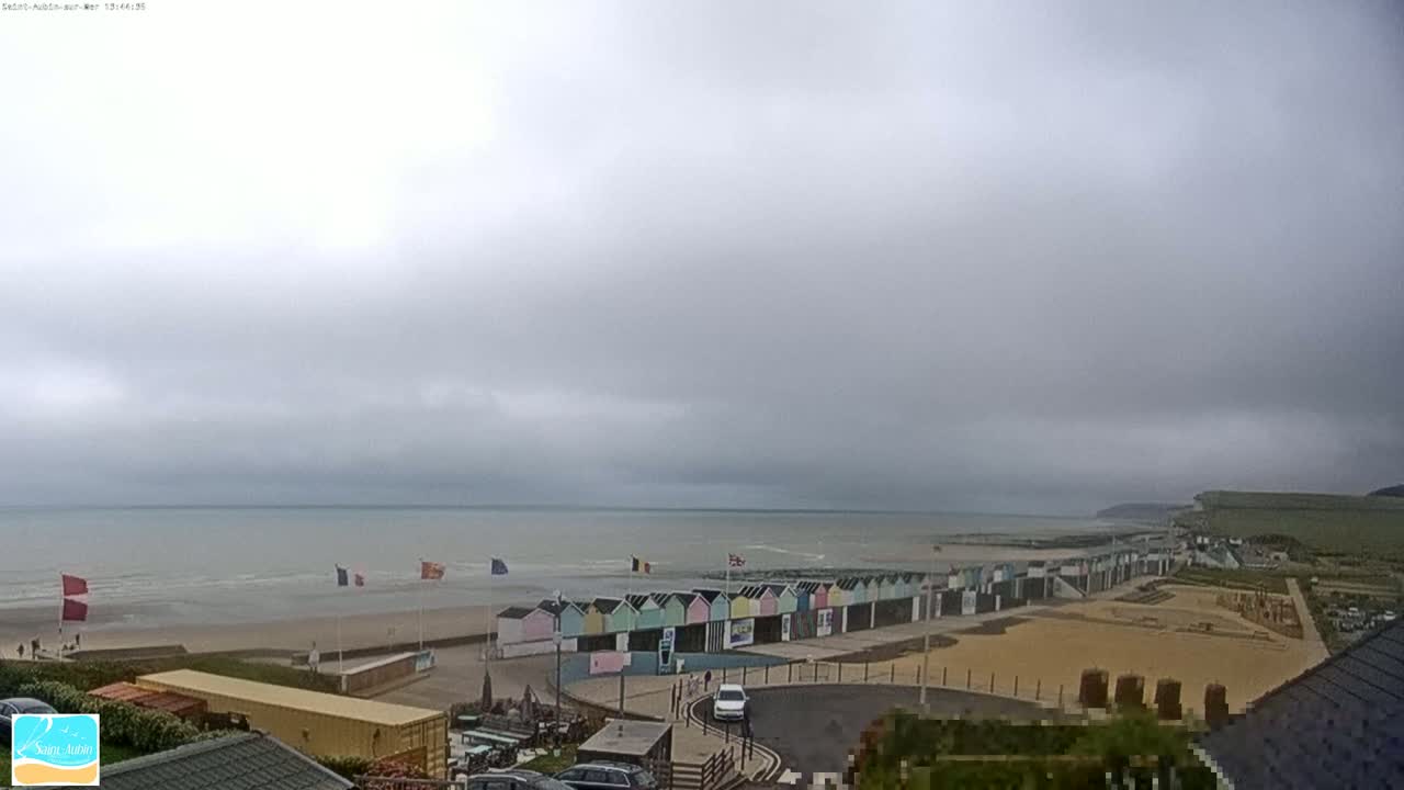 (Seine-Maritime), Saint-Aubin-sur-Mer Coast Live Cam - Dieppe, Seine-Maritime, Normandie, France
