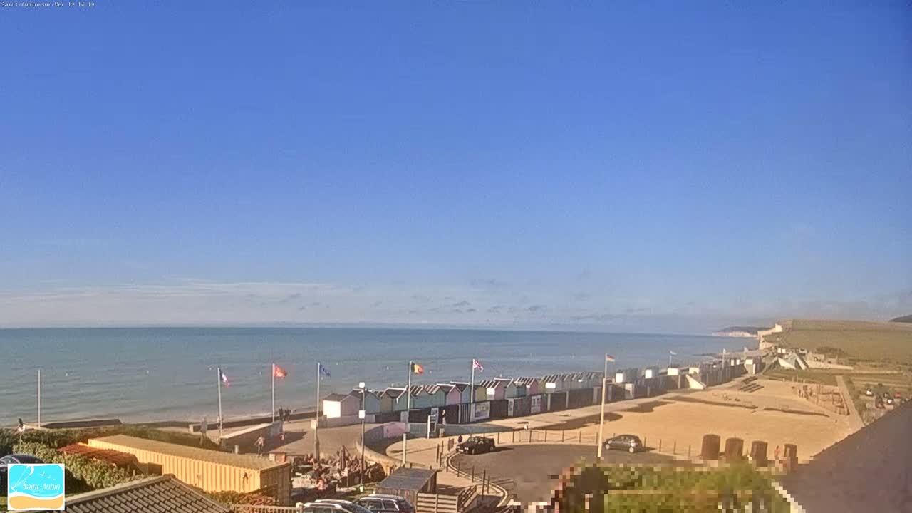 (Seine-Maritime), Saint-Aubin-sur-Mer Coast Live Cam - Dieppe, Seine-Maritime, Normandie, France