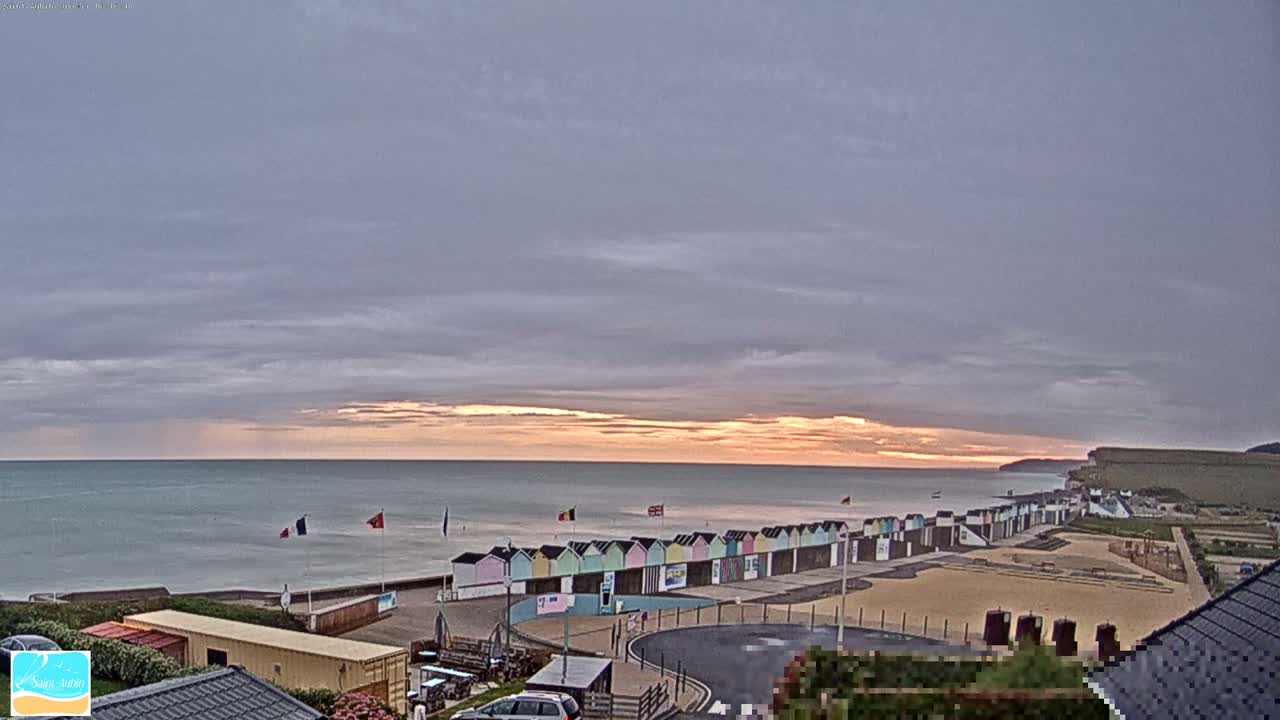 (Seine-Maritime), Saint-Aubin-sur-Mer Coast Live Cam - Dieppe, Seine-Maritime, Normandie, France