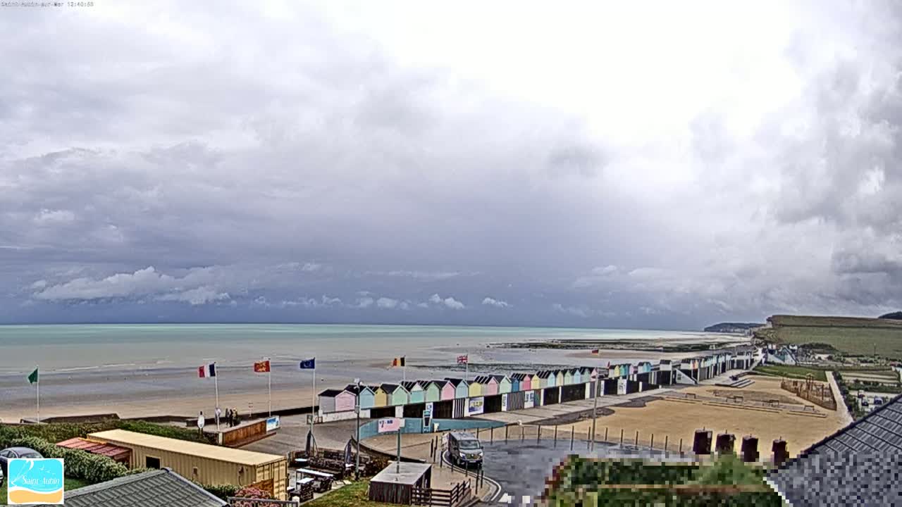 (Seine-Maritime), Saint-Aubin-sur-Mer Coast Live Cam - Dieppe, Seine-Maritime, Normandie, France