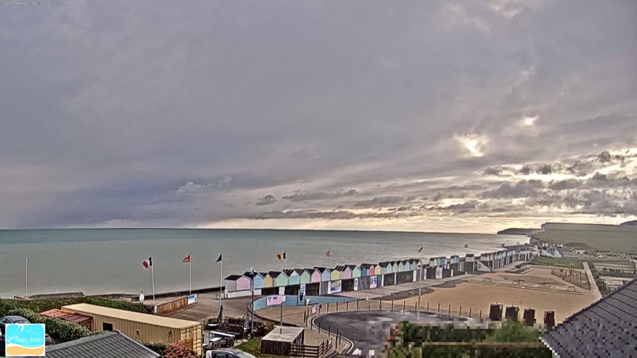 (Seine-Maritime), Saint-Aubin-sur-Mer Coast Live Cam - Dieppe, Seine-Maritime, Normandie, France