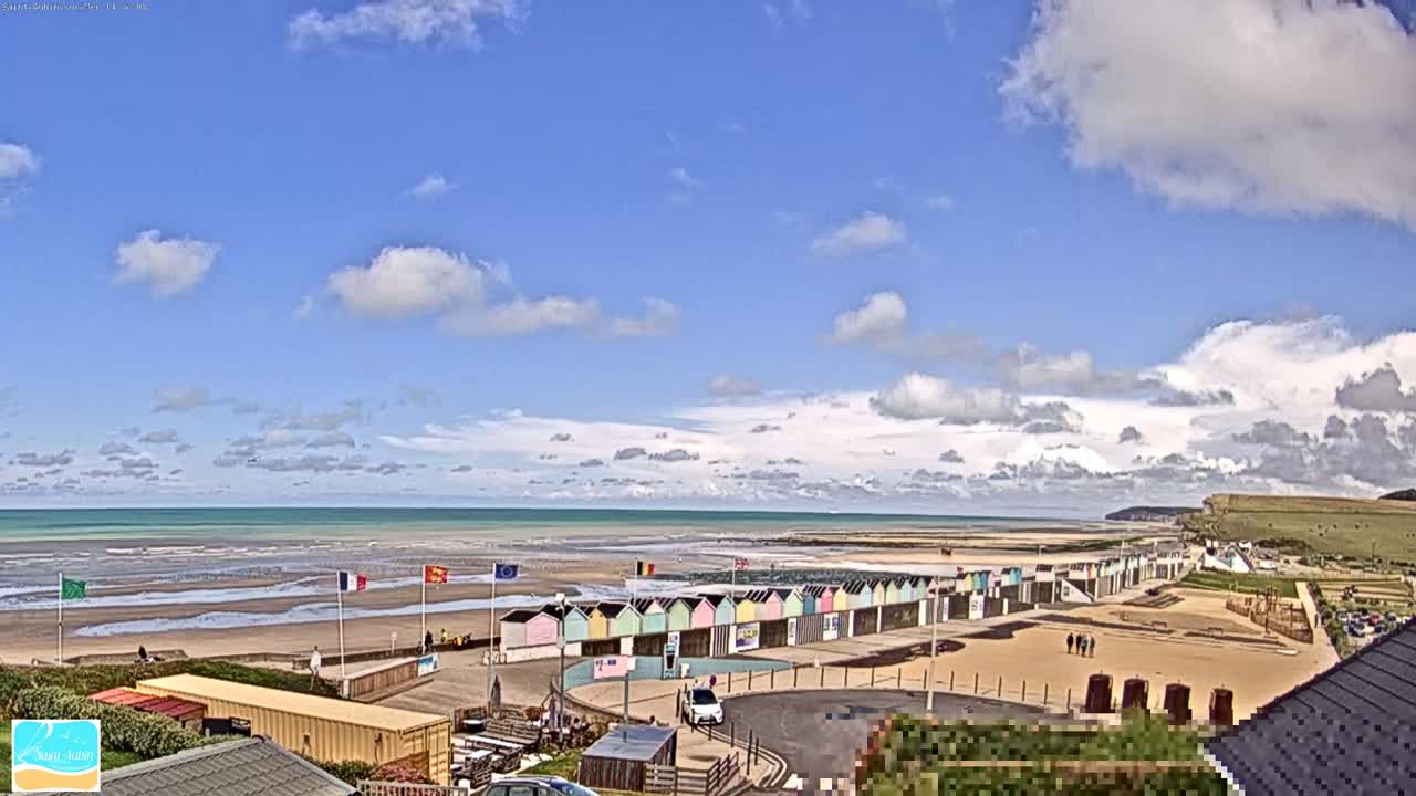 (Seine-Maritime), Saint-Aubin-sur-Mer Coast Live Cam - Dieppe, Seine-Maritime, Normandie, France