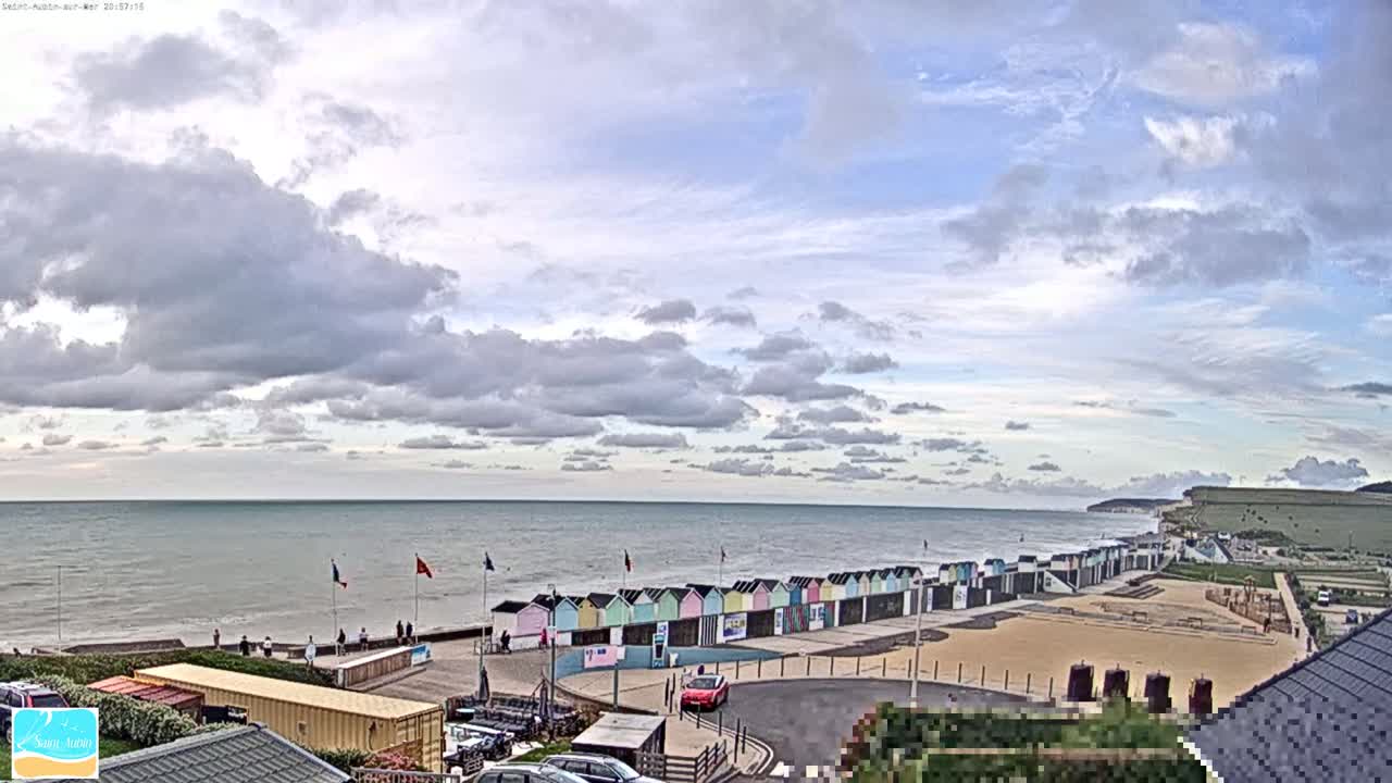 (Seine-Maritime), Saint-Aubin-sur-Mer Coast Live Cam - Dieppe, Seine-Maritime, Normandie, France