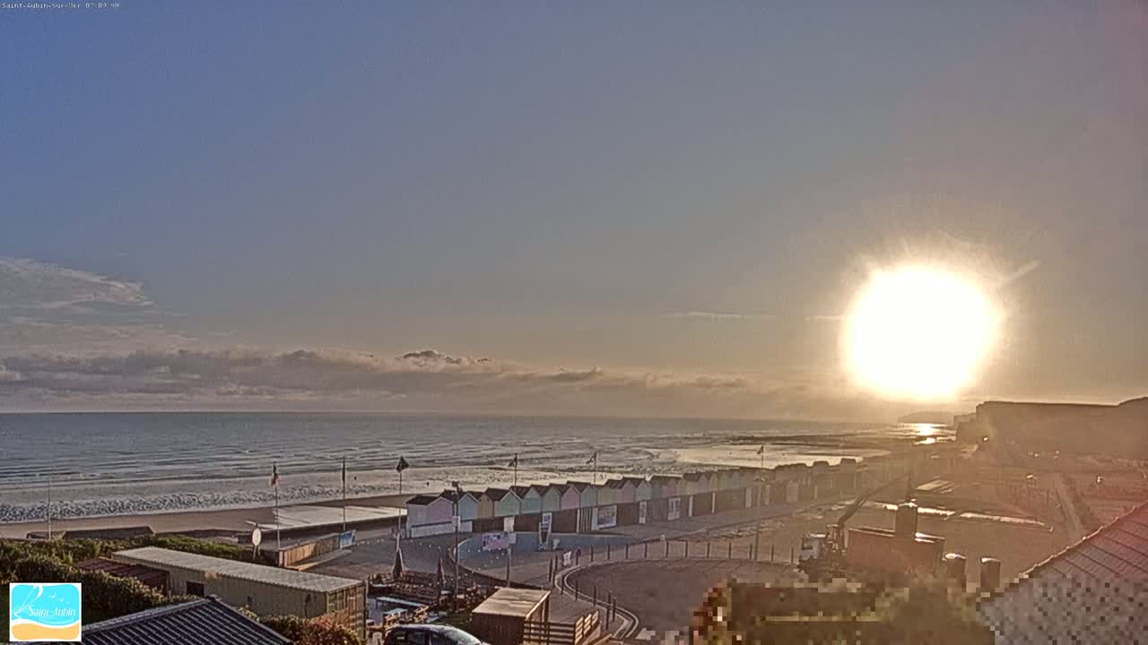 (Seine-Maritime), Saint-Aubin-sur-Mer Coast Live Cam - Dieppe, Seine-Maritime, Normandie, France