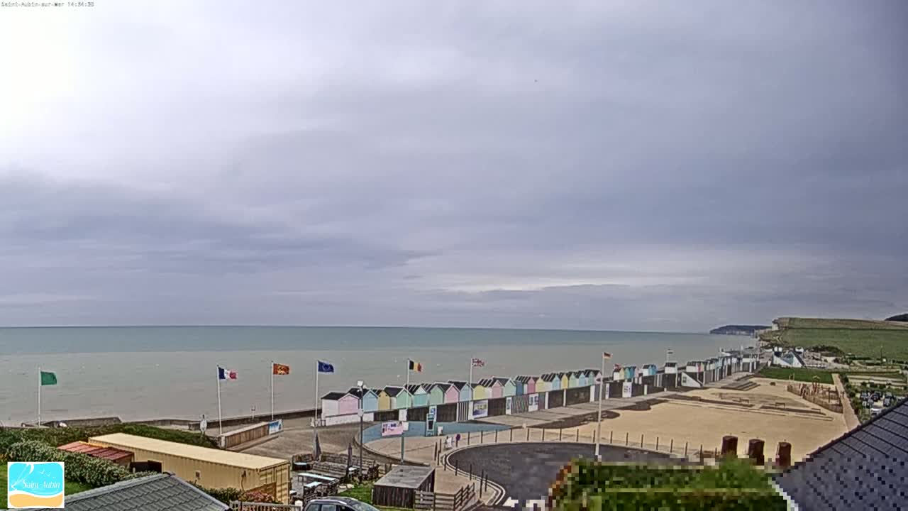 (Seine-Maritime), Saint-Aubin-sur-Mer Coast Live Cam - Dieppe, Seine-Maritime, Normandie, France