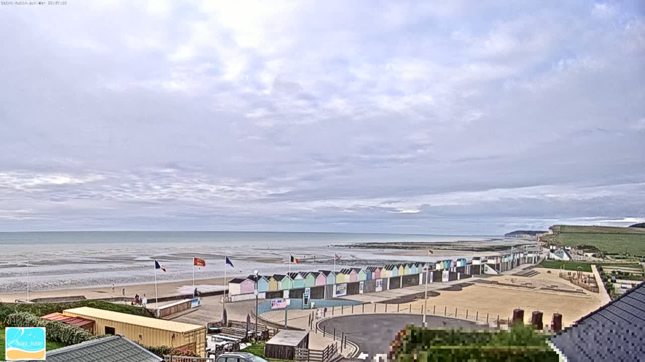 (Seine-Maritime), Saint-Aubin-sur-Mer Coast Live Cam - Dieppe, Seine-Maritime, Normandie, France