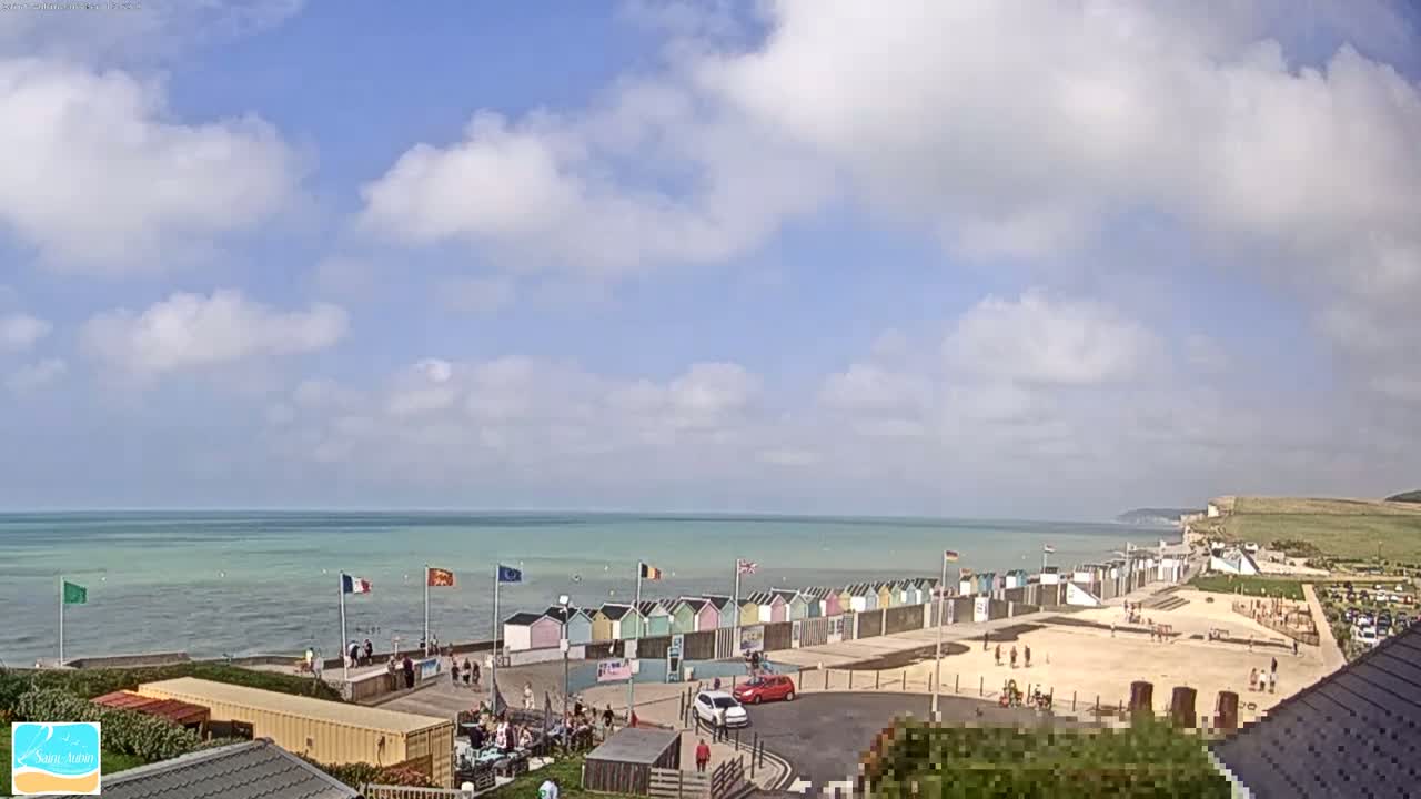 (Seine-Maritime), Saint-Aubin-sur-Mer Coast Live Cam - Dieppe, Seine-Maritime, Normandie, France