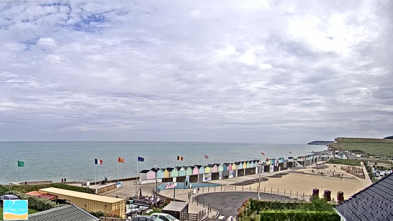 (Seine-Maritime), Saint-Aubin-sur-Mer Coast Live Cam - Dieppe, Seine-Maritime, Normandie, France
