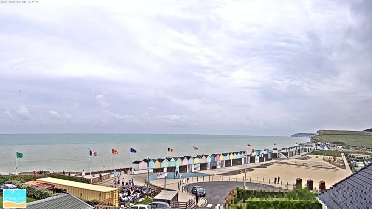 (Seine-Maritime), Saint-Aubin-sur-Mer Coast Live Cam - Dieppe, Seine-Maritime, Normandie, France