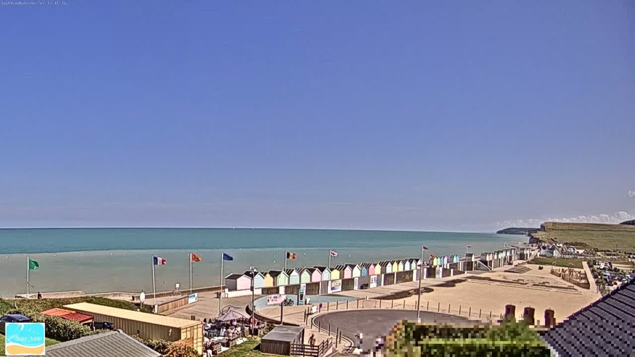 (Seine-Maritime), Saint-Aubin-sur-Mer Coast Live Cam - Dieppe, Seine-Maritime, Normandie, France