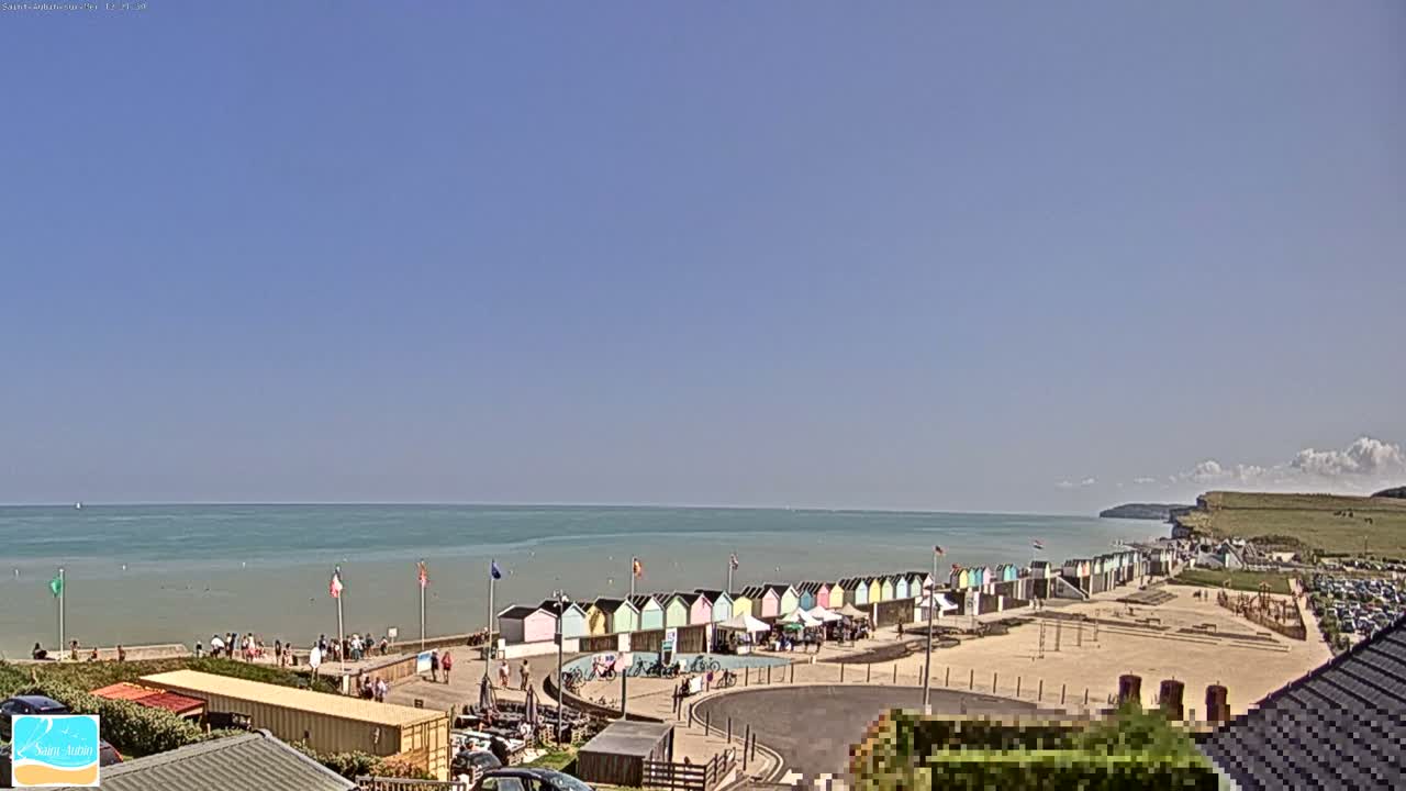 (Seine-Maritime), Saint-Aubin-sur-Mer Coast Live Cam - Dieppe, Seine-Maritime, Normandie, France