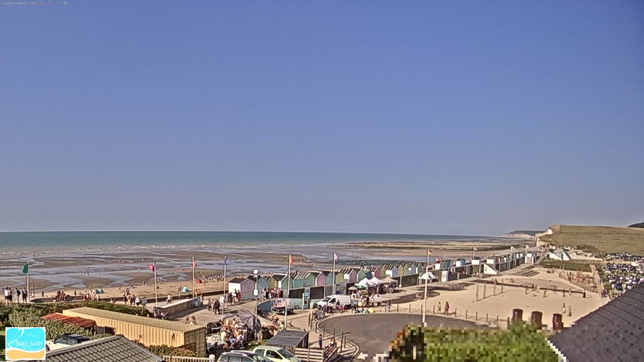 (Seine-Maritime), Saint-Aubin-sur-Mer Coast Live Cam - Dieppe, Seine-Maritime, Normandie, France