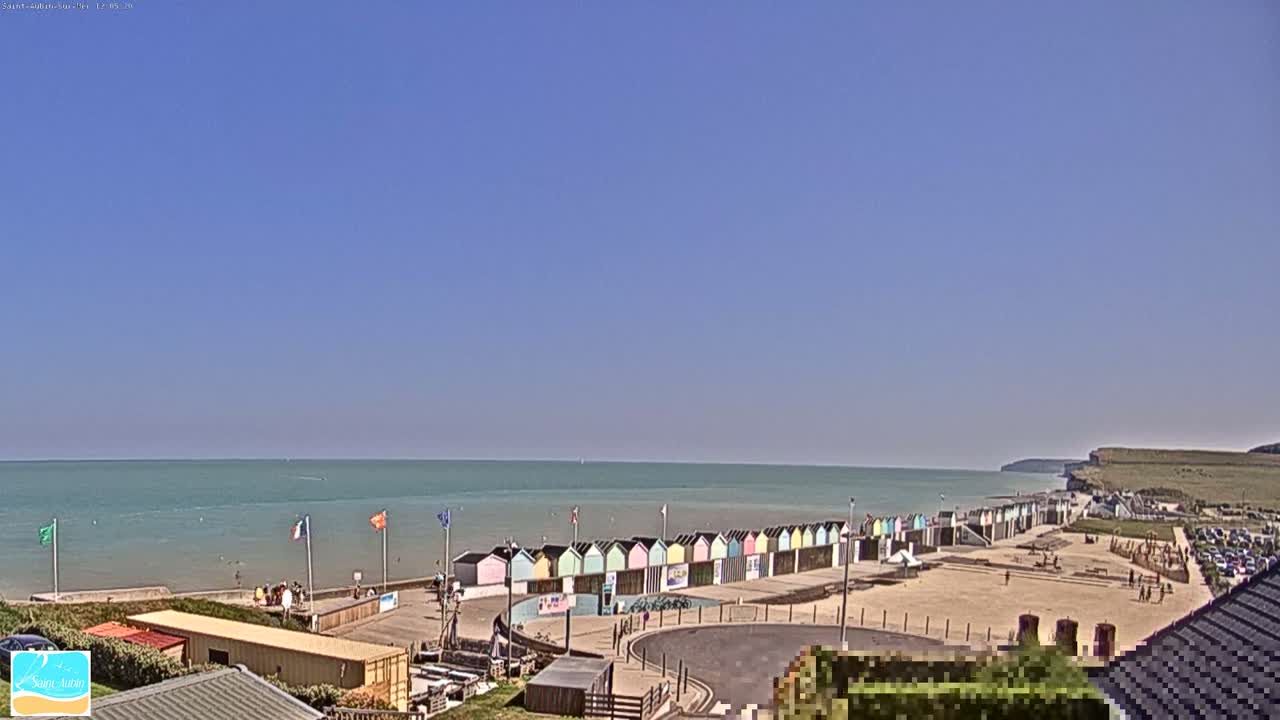 (Seine-Maritime), Saint-Aubin-sur-Mer Coast Live Cam - Dieppe, Seine-Maritime, Normandie, France