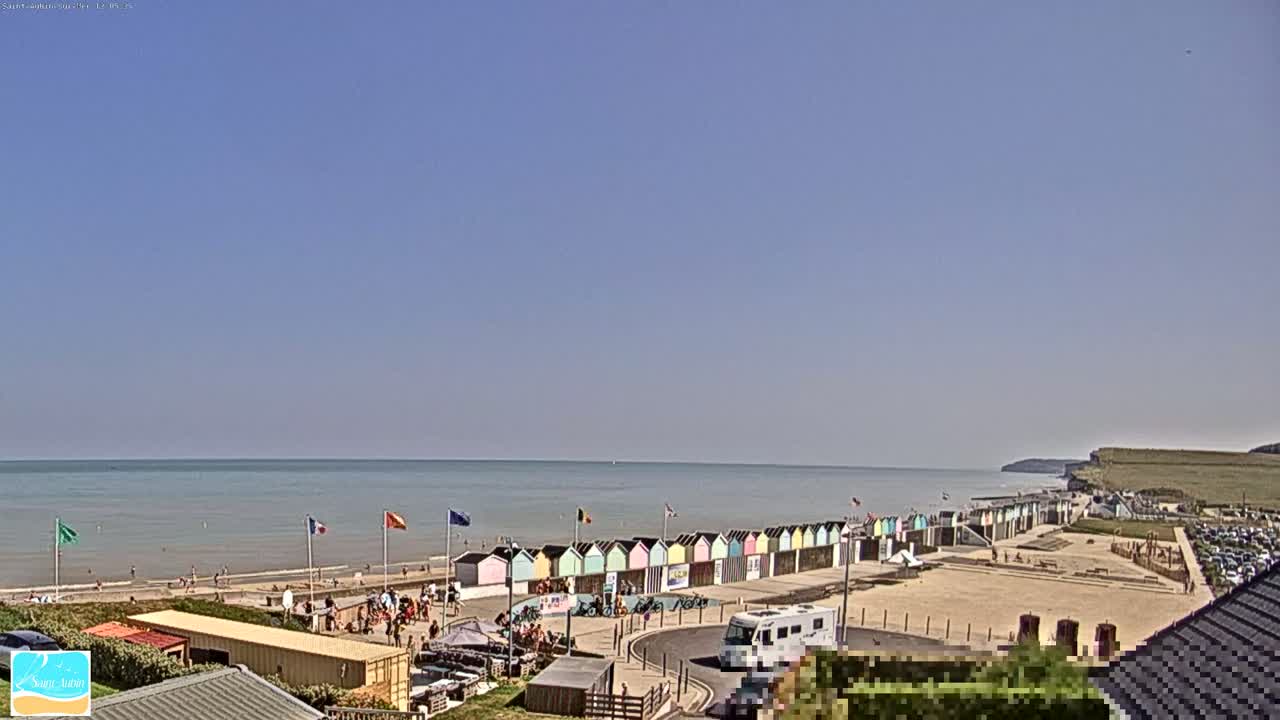 (Seine-Maritime), Saint-Aubin-sur-Mer Coast Live Cam - Dieppe, Seine-Maritime, Normandie, France