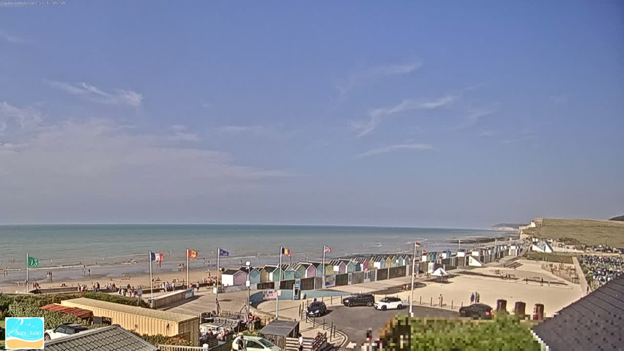 (Seine-Maritime), Saint-Aubin-sur-Mer Coast Live Cam - Dieppe, Seine-Maritime, Normandie, France