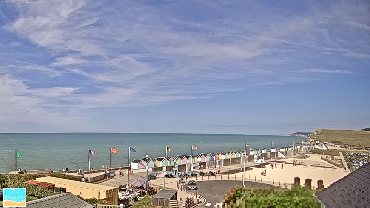 (Seine-Maritime), Saint-Aubin-sur-Mer Coast Live Cam - Dieppe, Seine-Maritime, Normandie, France