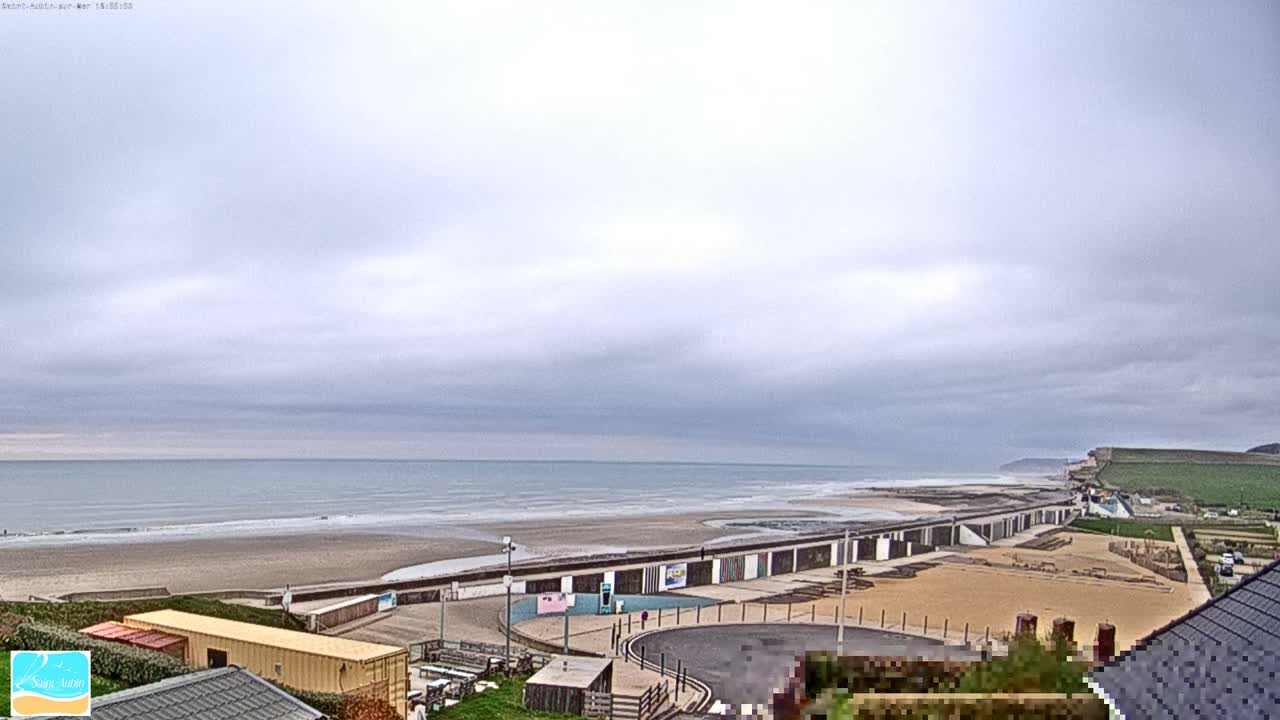 (Seine-Maritime), Saint-Aubin-sur-Mer Coast Live Cam - Dieppe, Seine-Maritime, Normandie, France
