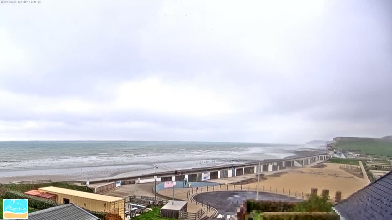 (Seine-Maritime), Saint-Aubin-sur-Mer Coast Live Cam - Dieppe, Seine-Maritime, Normandie, France