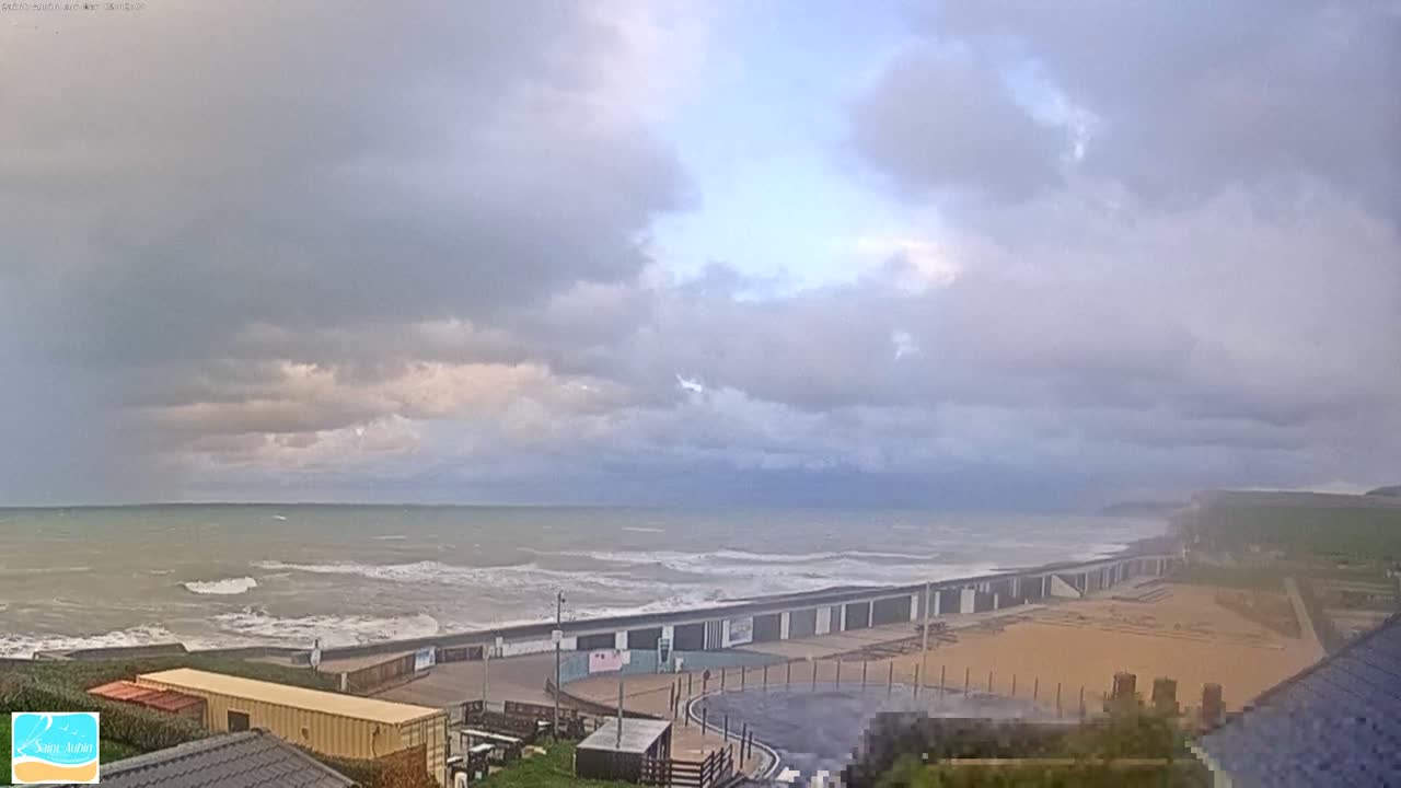 (Seine-Maritime), Saint-Aubin-sur-Mer Coast Live Cam - Dieppe, Seine-Maritime, Normandie, France