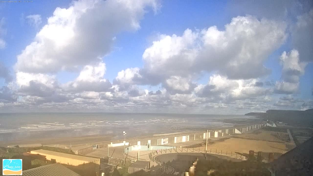 (Seine-Maritime), Saint-Aubin-sur-Mer Coast Live Cam - Dieppe, Seine-Maritime, Normandie, France